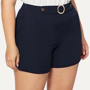 O-Ring Embellished Tailored Shorts